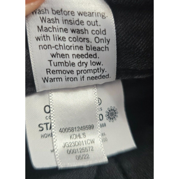 SO Jegging Juniors 7 / 28 Black Super High Rise Curvy Destroyed Button - Picture 7 of 16